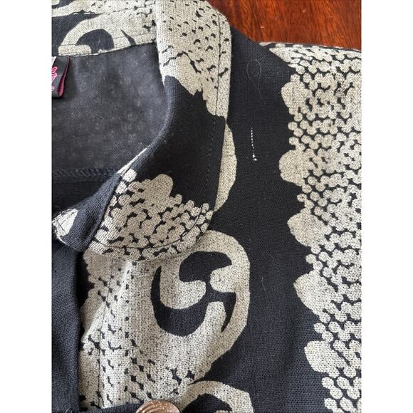 Cupcake International Art to Wear Lagenlook Tunic Top Size S Short Sleeve Cotton - Picture 6 of 8